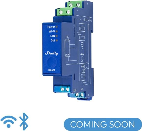 Shelly Pro stmívač 0–10 V na DIN lištu, WiFi, LAN