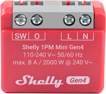 Shelly Gen4 1PM Mini, spínací modul, WiFi