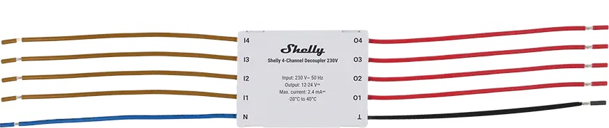 Shelly 4- Channel Decoupler 230 V