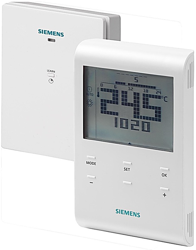 Siemens termostat RDE100.1RFS, programovatelný, digitální, prostorový, bezdrátový