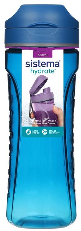 Sistema® Hydrate™ Tritanová láhev Swift Flip Top 600 ml, modrá