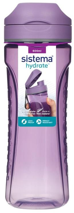 Sistema® Hydrate™ Tritanová láhev Swift Flip Top 600 ml, fialová