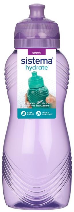 Sistema® Hydrate™ Láhev Wave Twist ‘n’ Sip 600 ml, fialová
