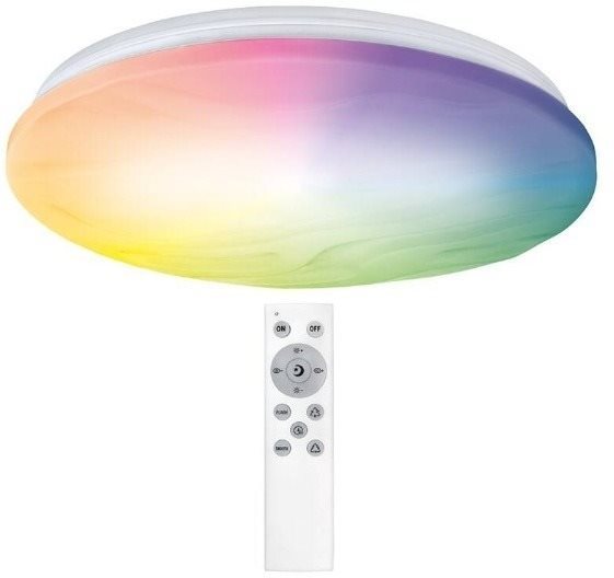 Solight LED smart stropní světlo Wave, 30W, 2300lm, wifi, RGB + CCT, dálkové ovládání