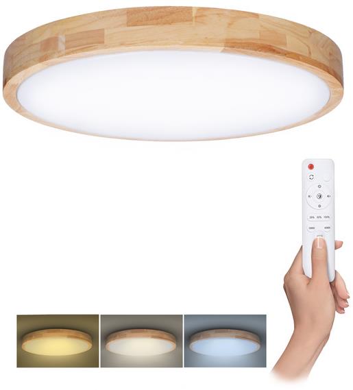 Solight LED osvětlení s dálkovým ovladačem Solid Oak, 39cm