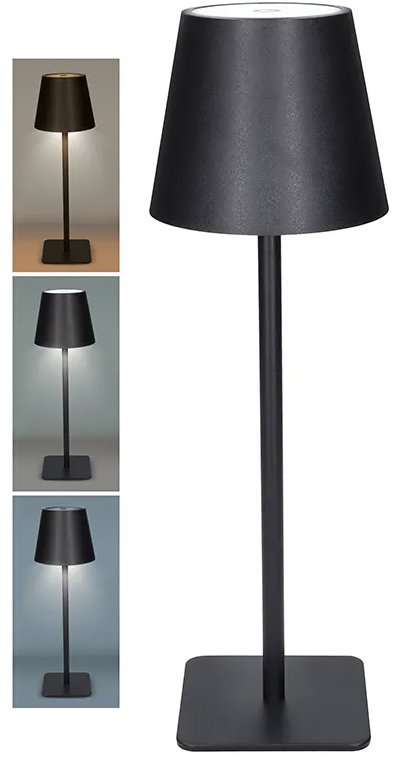 Solight LED nabíjecí lampička Lucca, černá