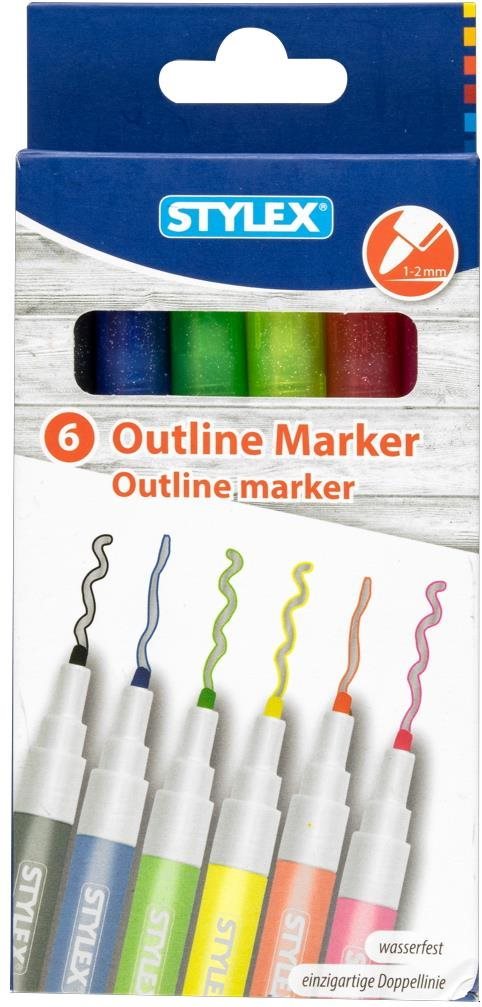 Stylex Outline marker, 6 barev