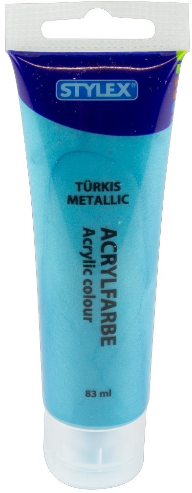 Stylex Akrylová barva 83 ml tyrkysová metalická 28767