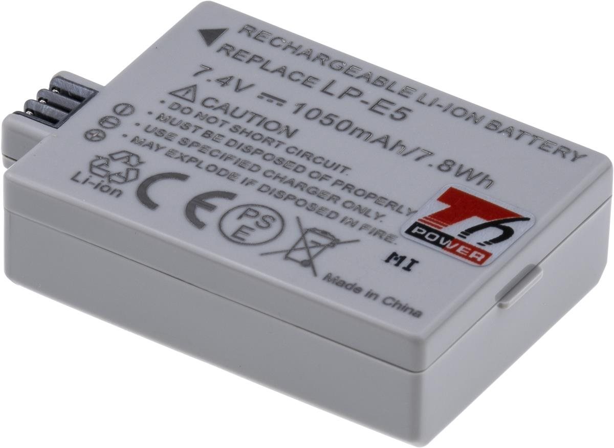 T6 power Canon LP-E5, 1050mAh, 7,8Wh, šedá