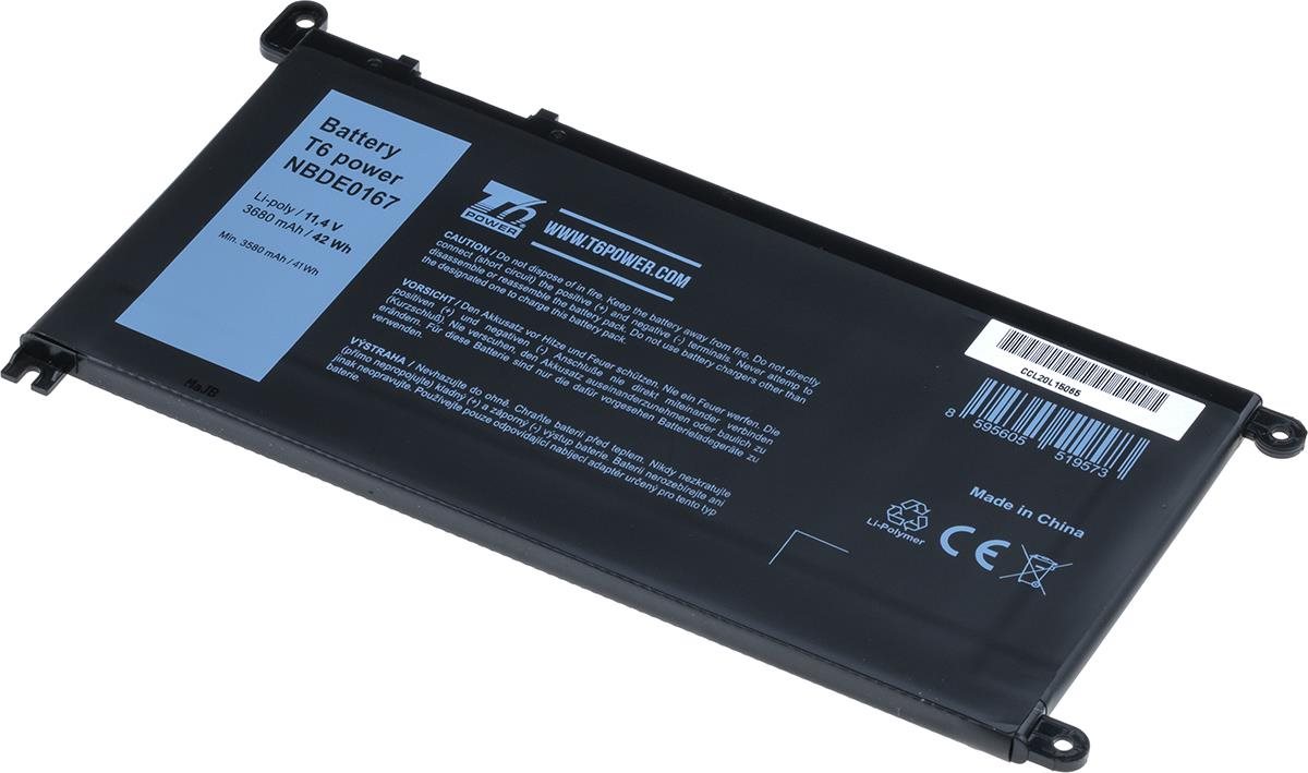 T6 Power pro notebook Dell FW8KR, Li-Ion, 3680 mAh (42 Wh), 11,4 V