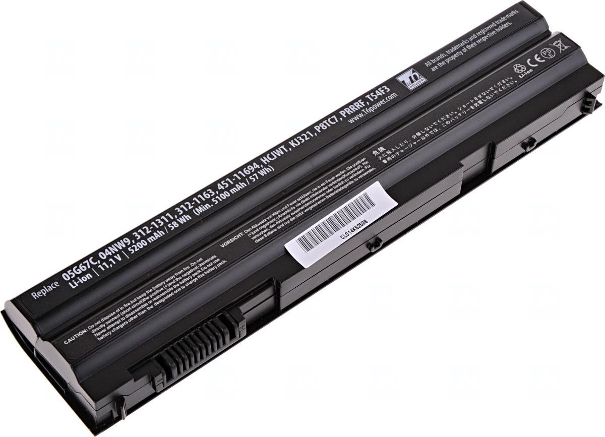 T6 Power pro Dell Latitude E6520, Li-Ion, 11,1 V, 5200 mAh (58 Wh), černá