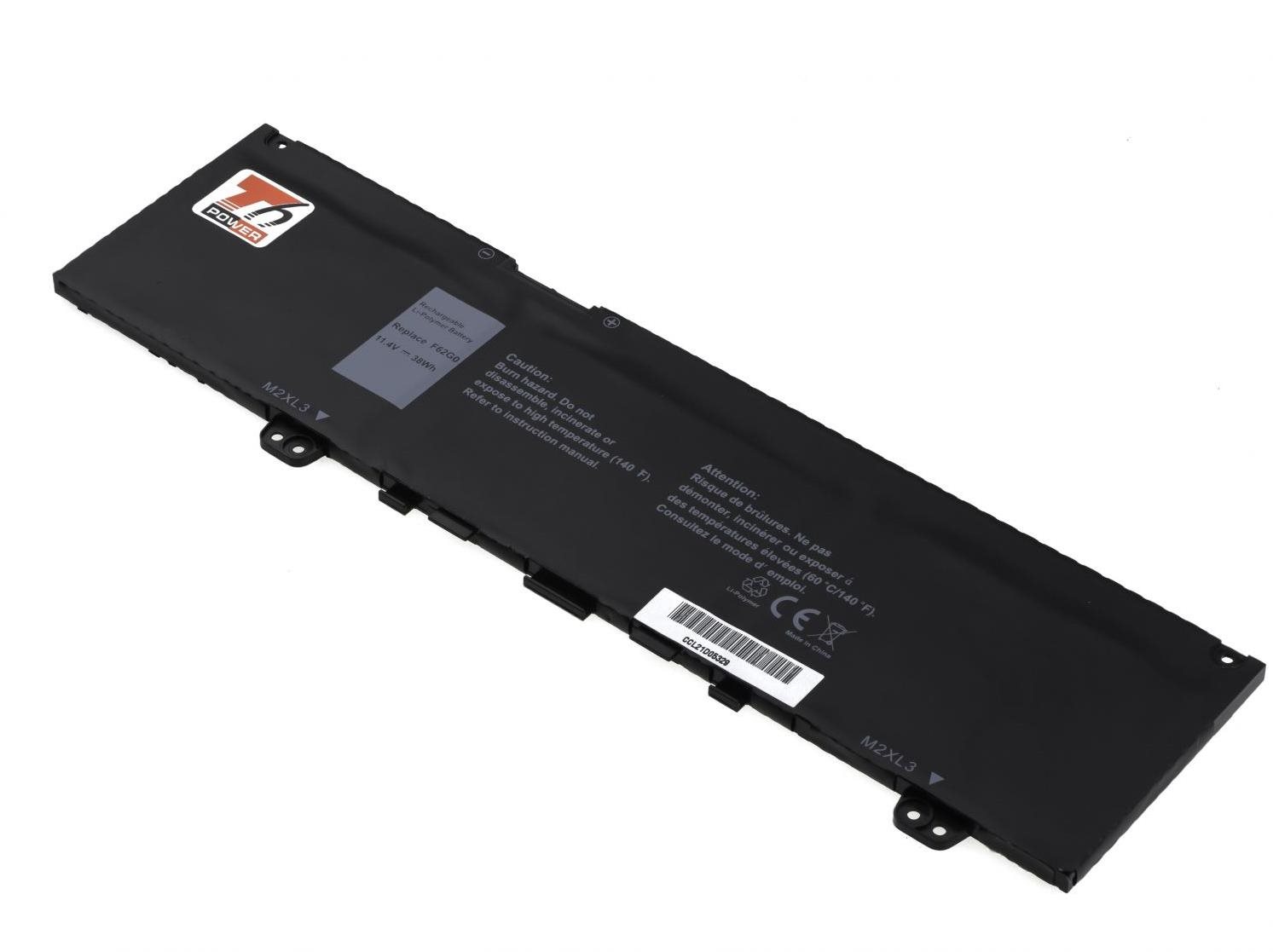 T6 Power pro Dell Inspiron 7386, Li-Poly, 11,4 V, 3330 mAh (38 Wh), černá