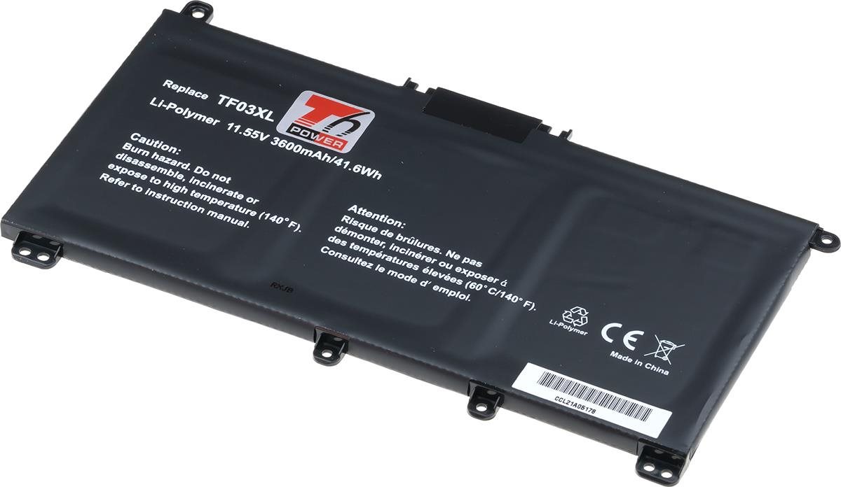 T6 Power pro notebook Hewlett Packard TF03041XL, Li-Poly, 11,55 V, 3600 mAh (41 Wh), černá