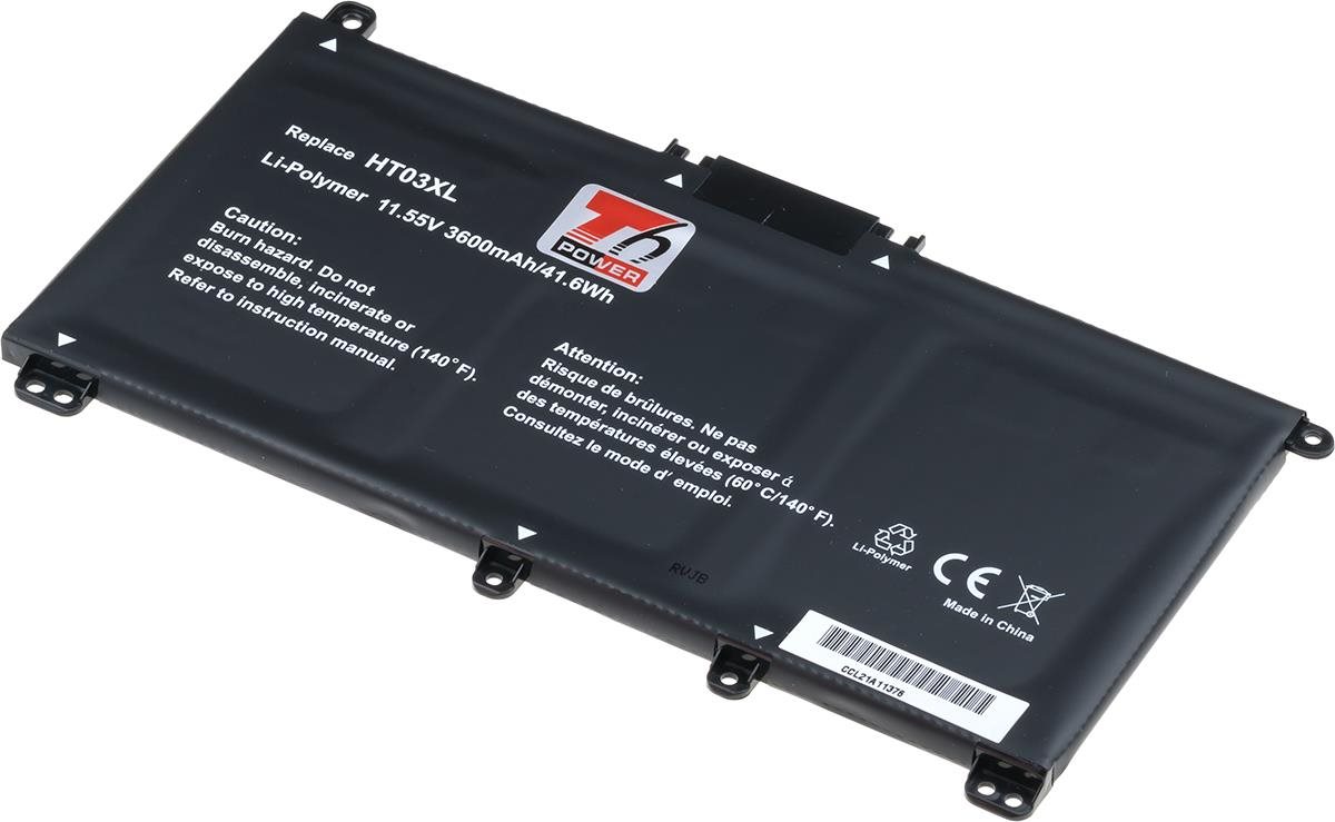 T6 Power pro Hewlett Packard 14-cf0010 serie, Li-Poly, 11,55 V, 3600 mAh (41 Wh), černá
