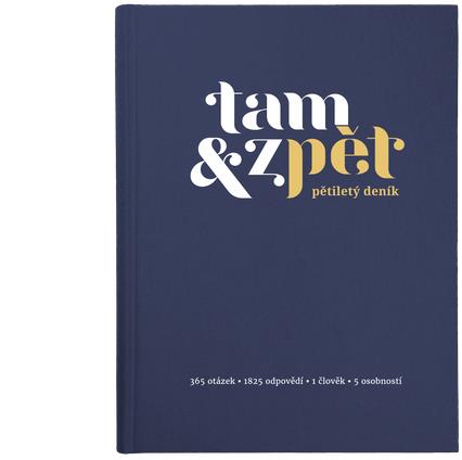 Tam & zpět Pětiletý deník - velký, indigo
