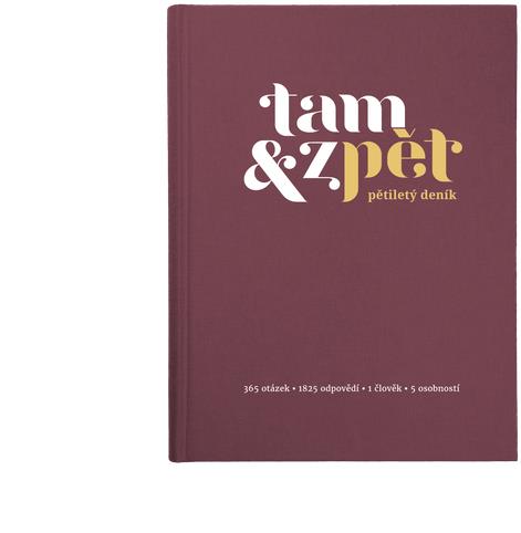 Tam & zpět Pětiletý deník - velký, vínový