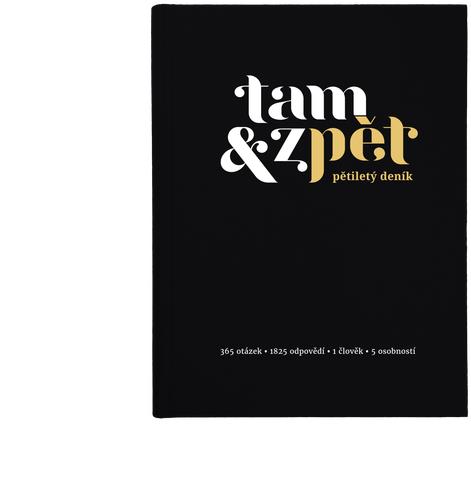 Tam & zpět Pětiletý deník - malý, černý