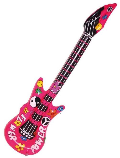 Nafukovací kytara hippie - hipís - 60. léta - 105 cm