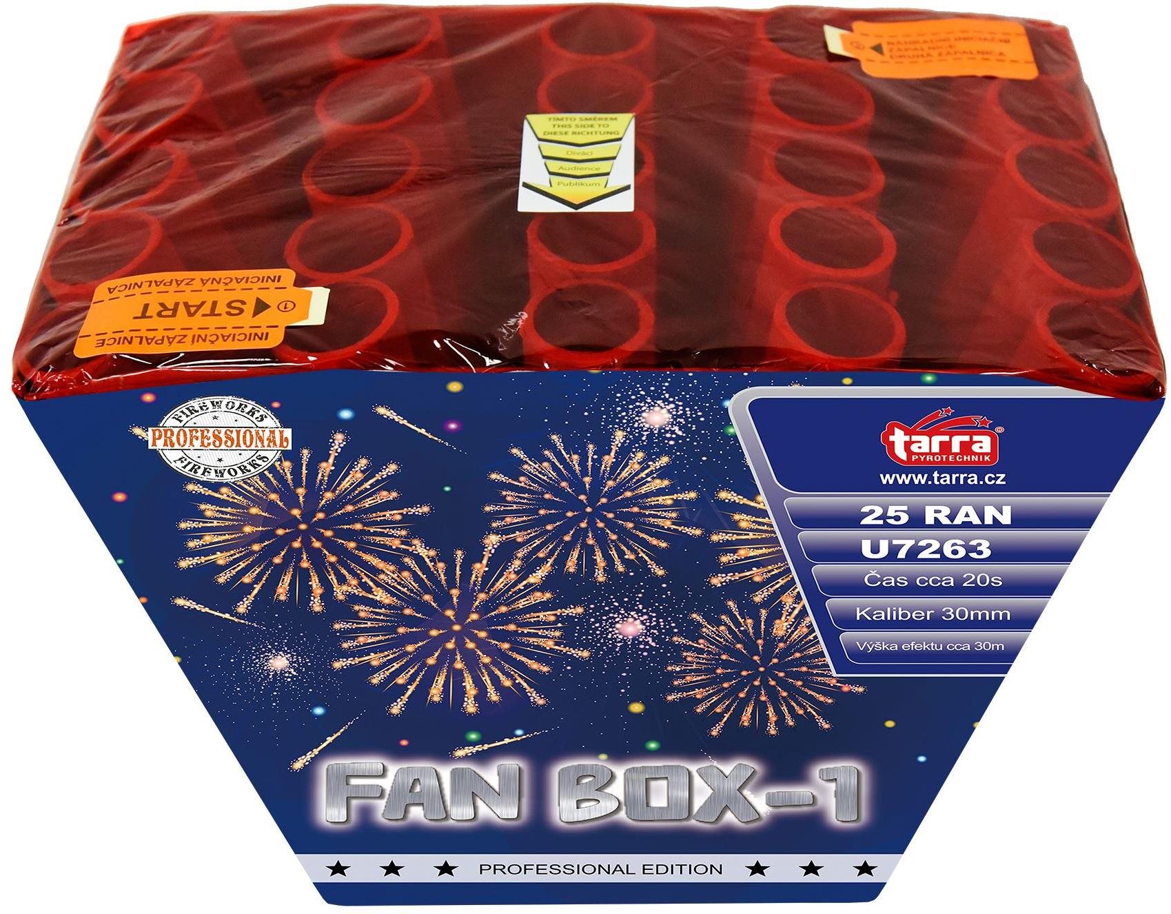 Tarra Ohňostroj - baterie výmetnic fan box 1 - 25 ran