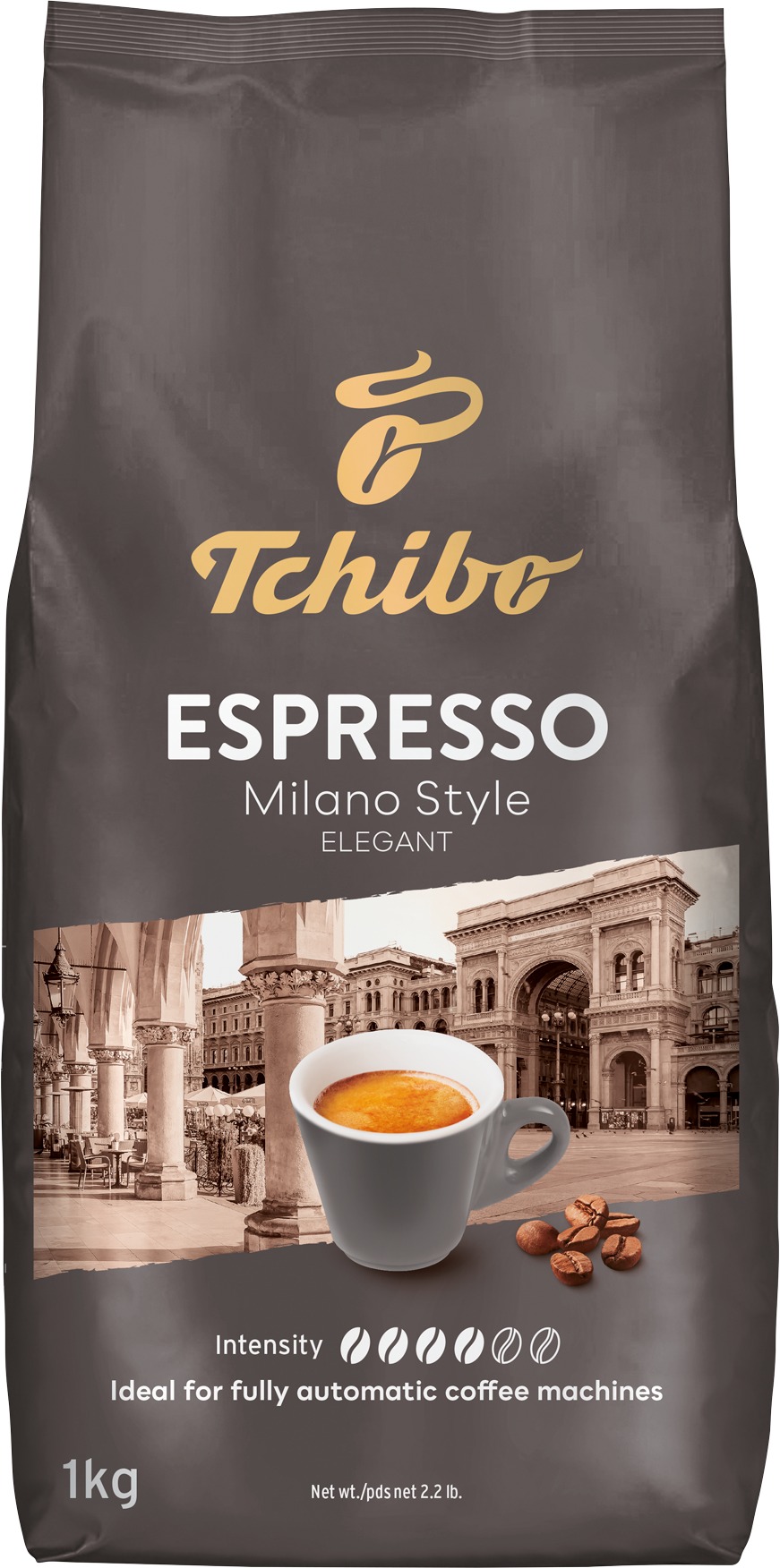Tchibo Espresso Milano Style, zrnková káva, 1000g