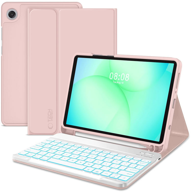 Tech-Protect SC Pen Keyboard pouzdro s klávesnicí na Samsung Galaxy Tab A9 / A11 8.7'', růžové