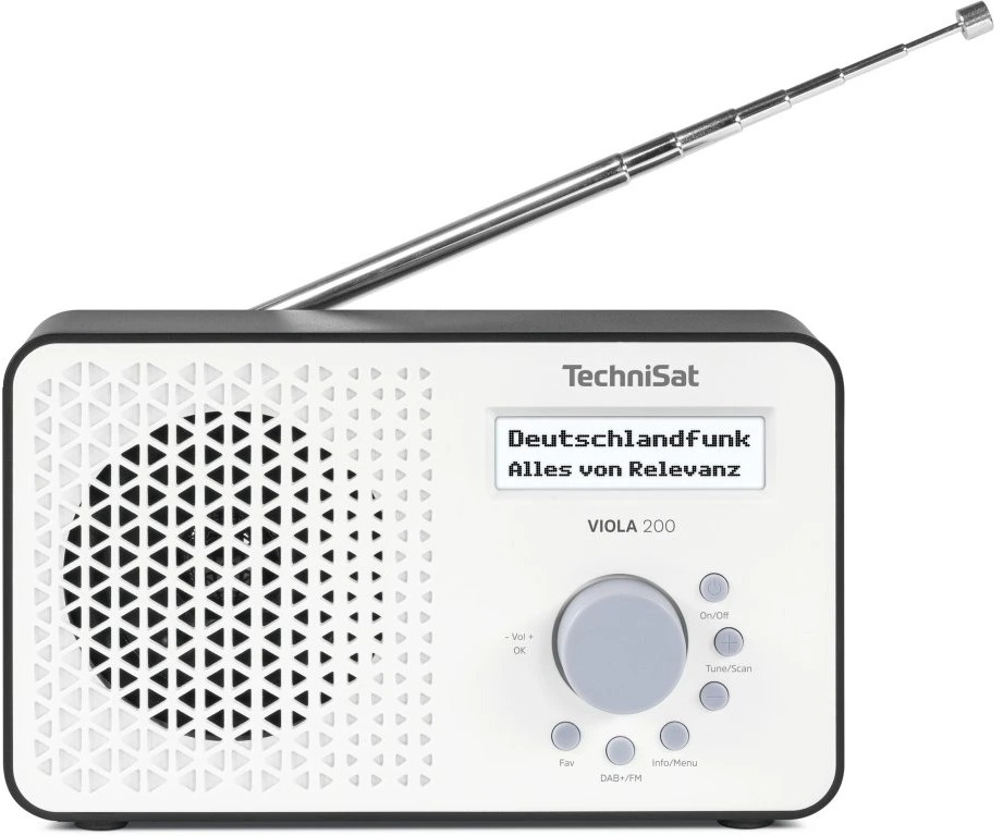 TechniSat Radiopřijímač DAB+/FM Viola 200, white/black