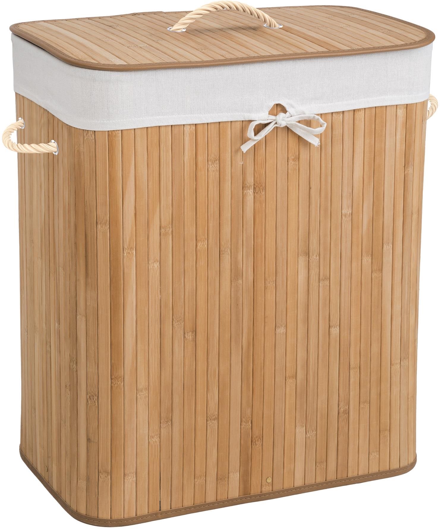 Koš na špinavé prádlo s víkem 100l béžový