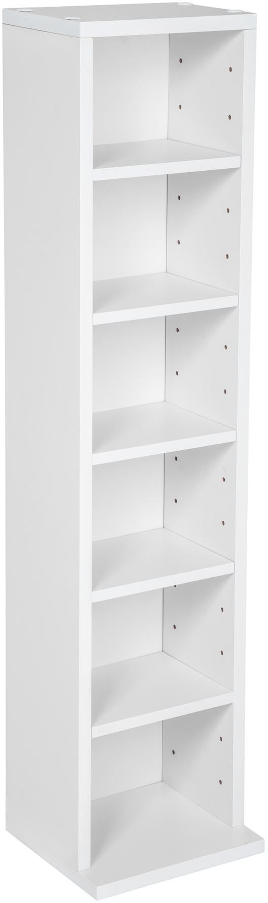 Bílý stojan se 6 policemi na 102 CD Tectake