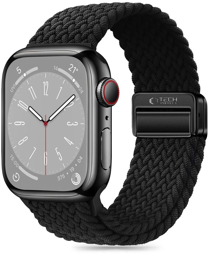 Tech-Protect Nylon Mag na Apple Watch 44 / 45 / 49 mm, černý