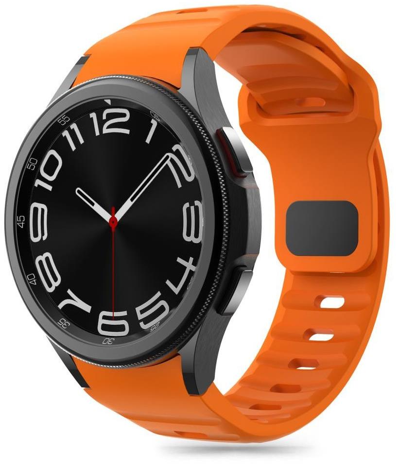 Tech-Protect Silicone Line na Samsung Galaxy Watch 4 / 5 / 5 Pro / 6 / 7 / FE, oranžový