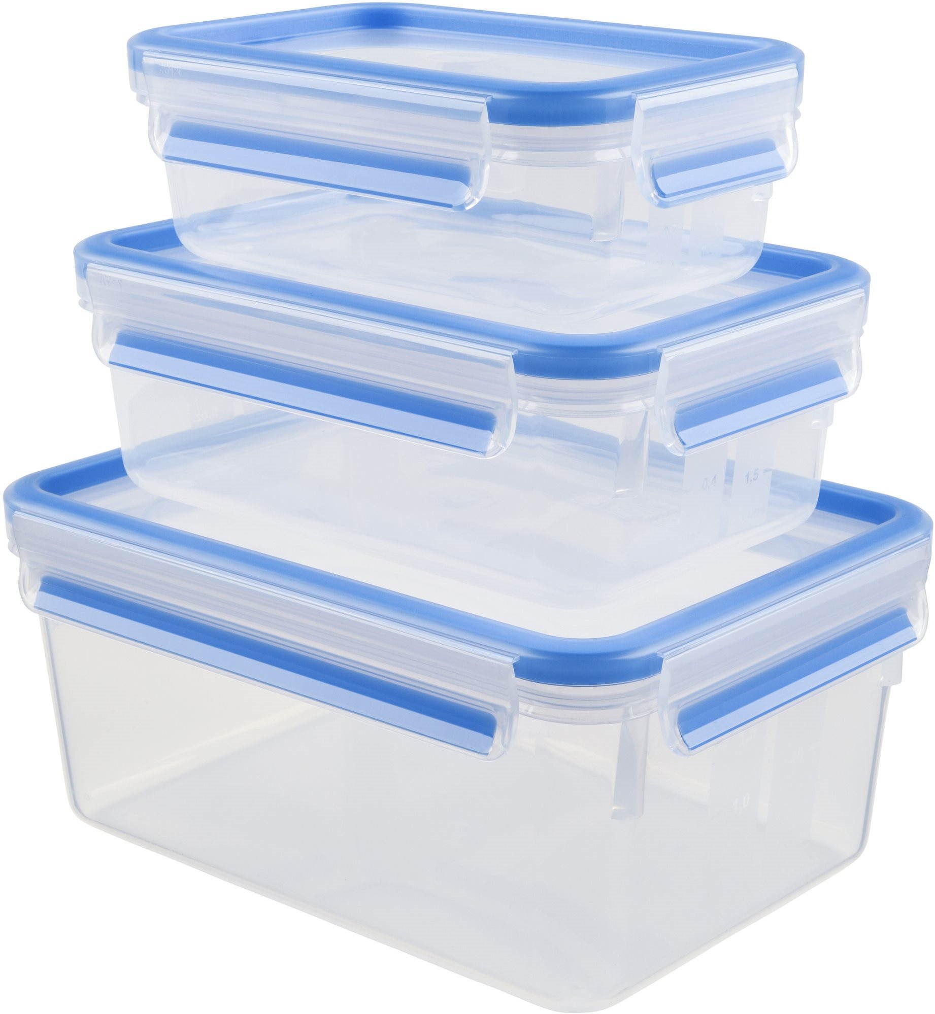 Box na potraviny MASTER SEAL FRESH, sada 3 ks, modrá, plast, Tefal