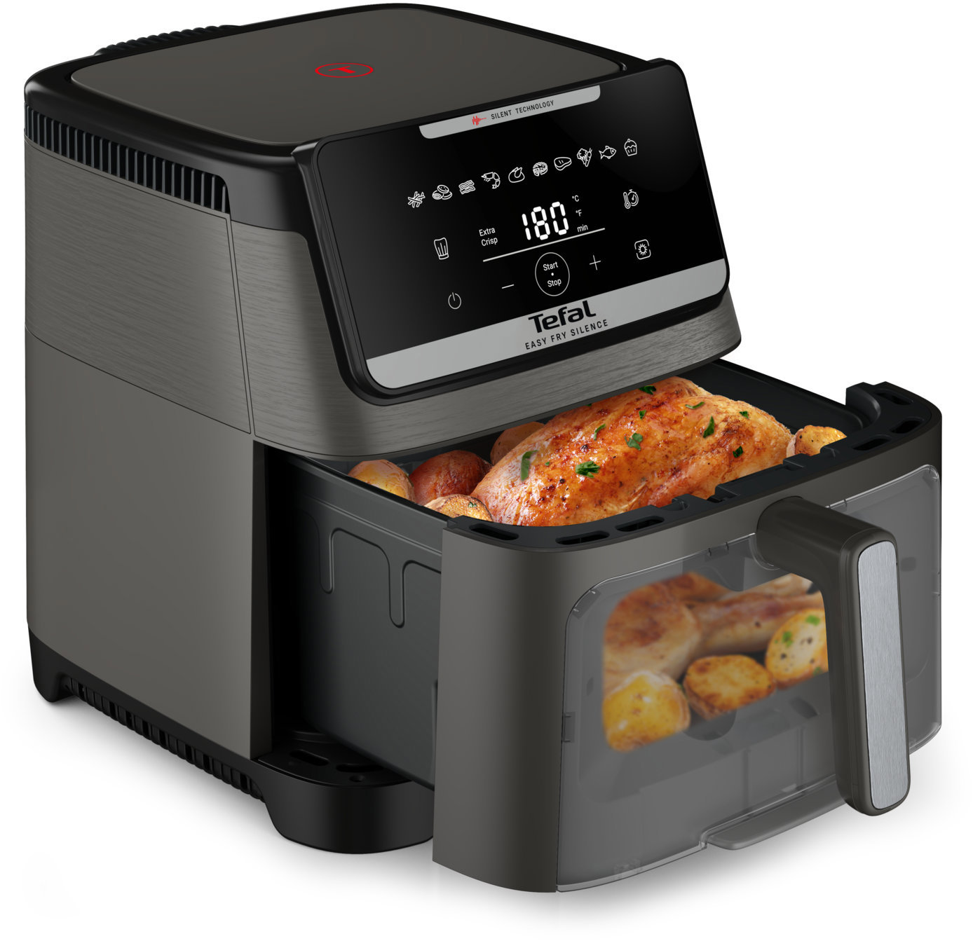 Tefal EY846HE0 Easy Fry Silence Grey
