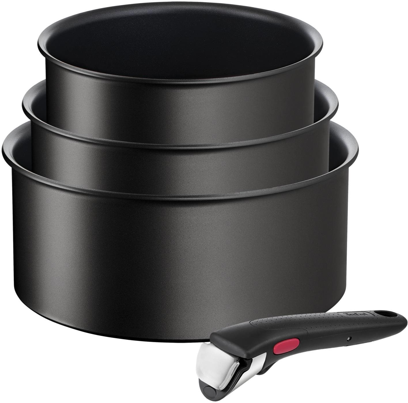 Sada hrnců INGENIO UNLIMITED L7639102, sada 4 ks, černá, hliník, Tefal