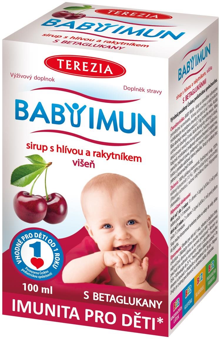 TEREZIA Baby Imun sirup s hlívou a rakytníkem višeň 100 ml