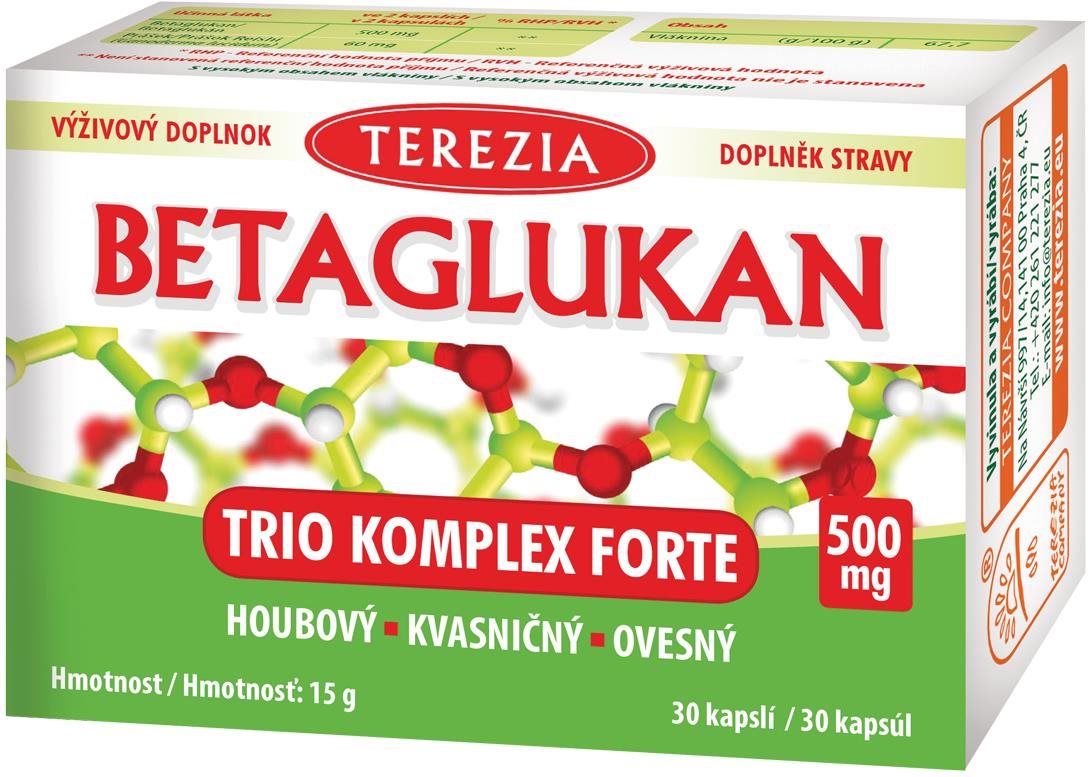 TEREZIA Betaglukan Trio Komplex Forte 500 mg, 30 kapslí