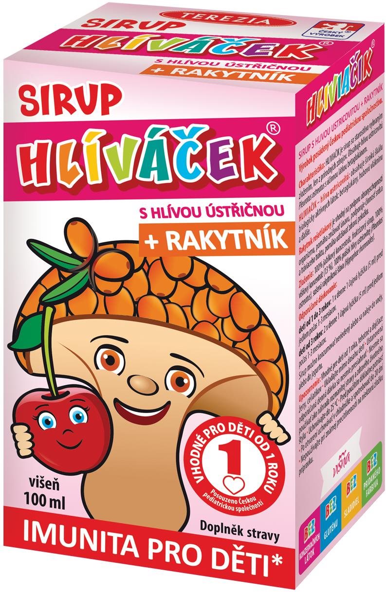 TEREZIA Hlíváček sirup s hlívou a rakytníkem višeň 100 ml
