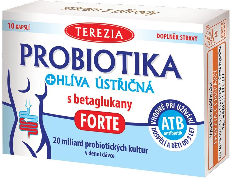 TEREZIA Probiotika + hlíva ústřičná s betaglukany Forte 10 kapslí