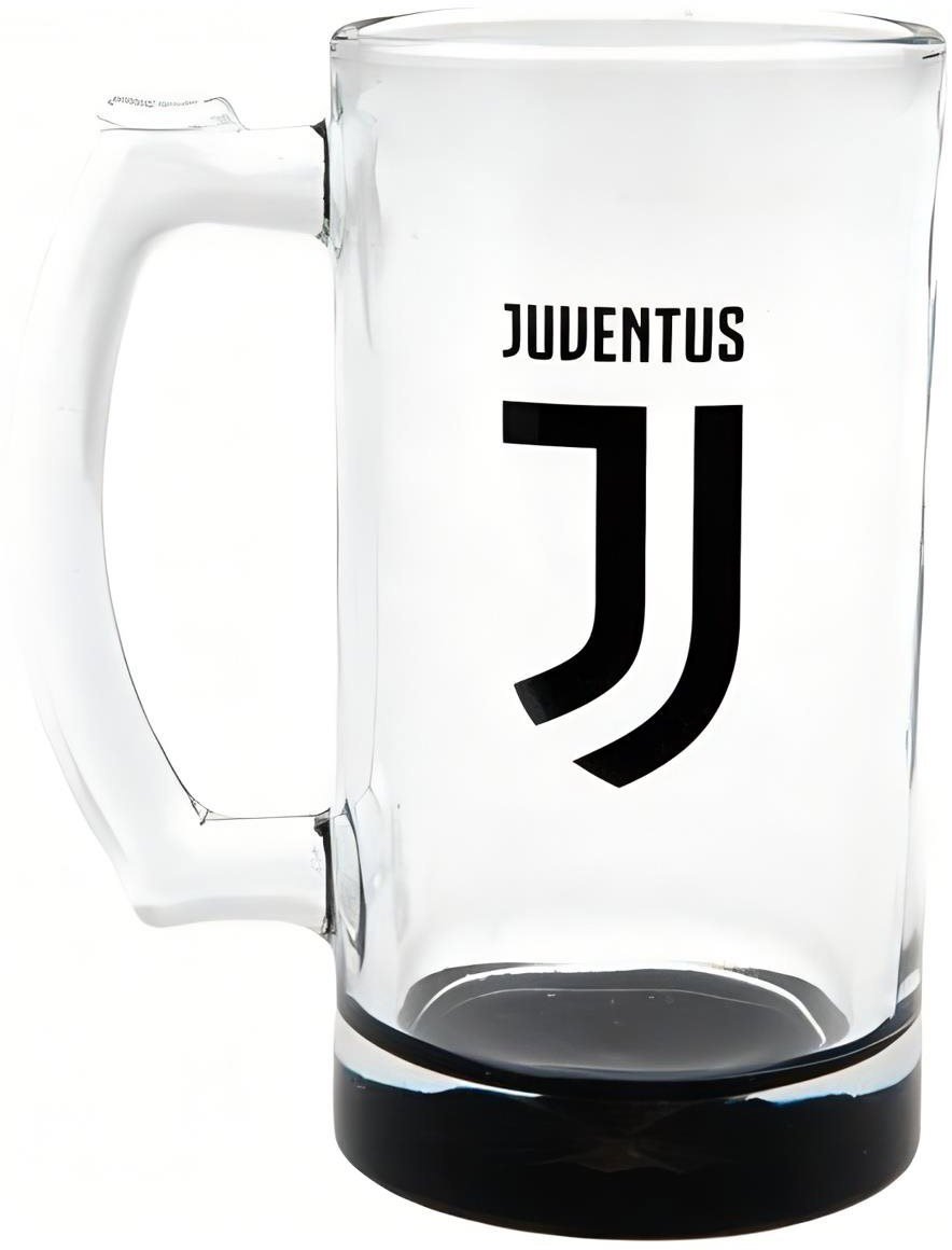 FotbalFans Juventus Turín FC, černý znak klubu, 425 ml