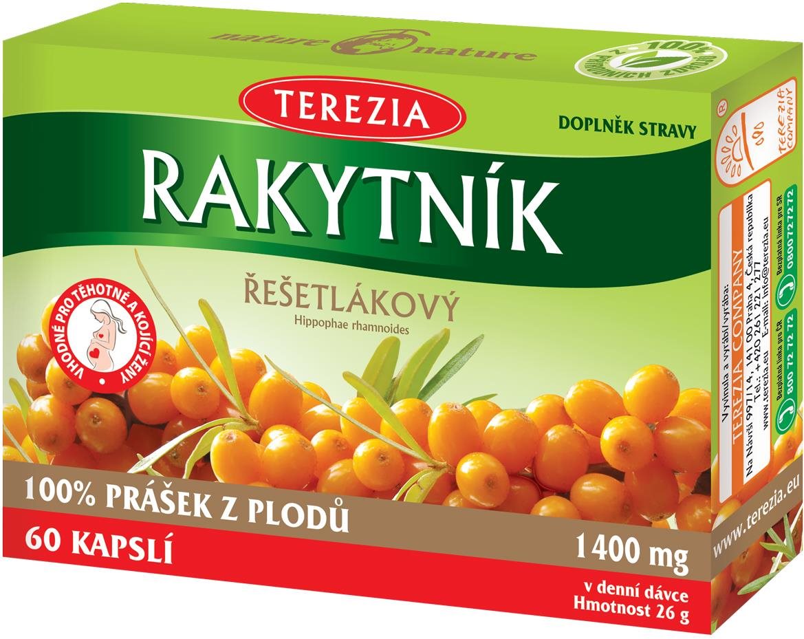 TEREZIA Rakytník řešetlákový prášek z plodů 60 kapslí