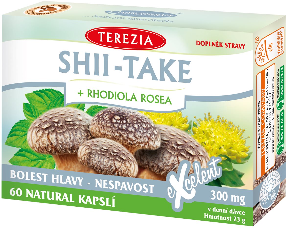 TEREZIA Shii-Take + Rhodiola Rosea 60 kapslí