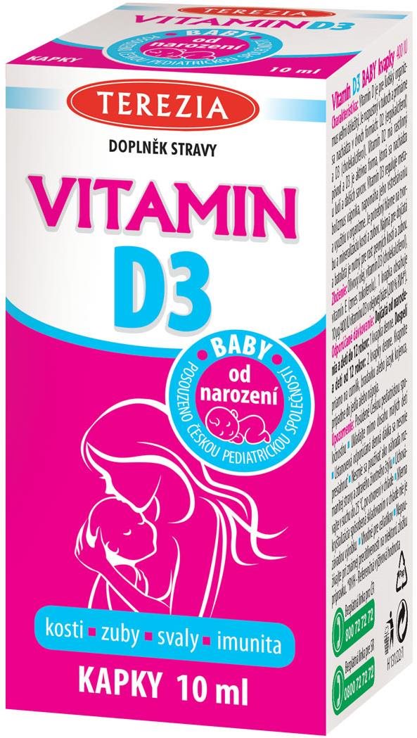 TEREZIA Vitamin D3 Baby od narození, 400 IU 10 ml