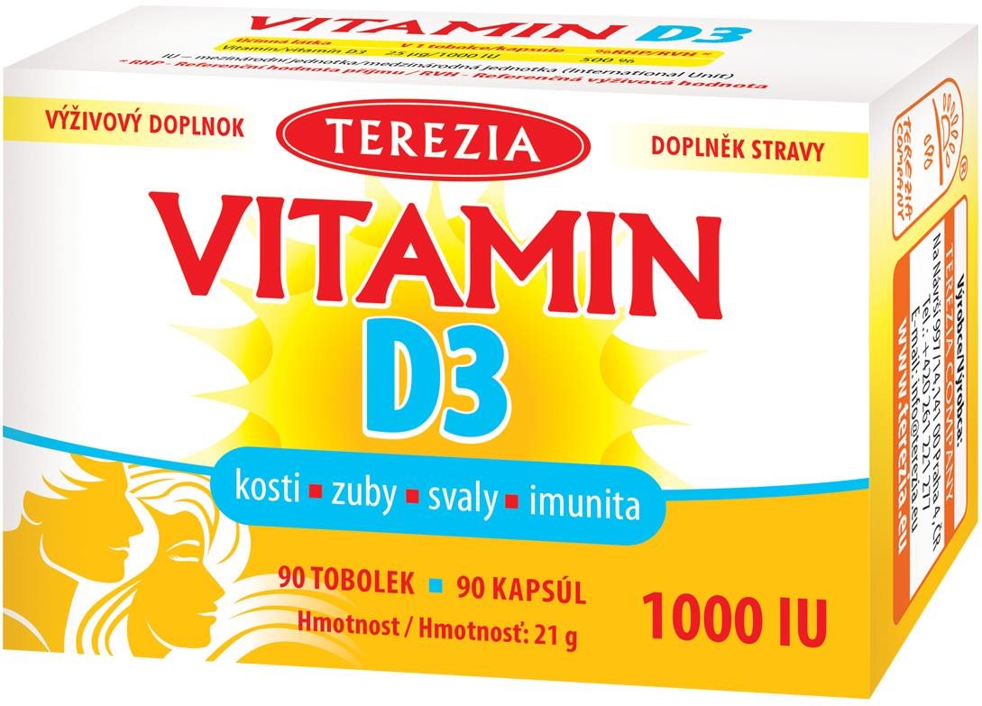 TEREZIA Vitamin D3 1000 IU 90 tobolek