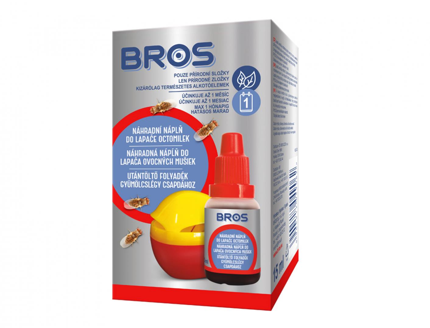 BROS Lapač octomilek - náhradní náplň tekutá, 15 ml