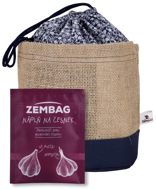 TERPENIX Zembag na 0,75 kg česneku, modrý květinový