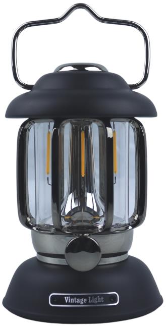 Tesla LED Retro dekorativní lucerna 5 W s černým designem