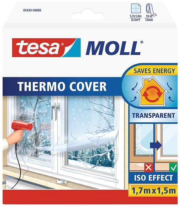 tesamoll Thermo Cover průhledná izolační fólie 1,7 m x 1,5 m