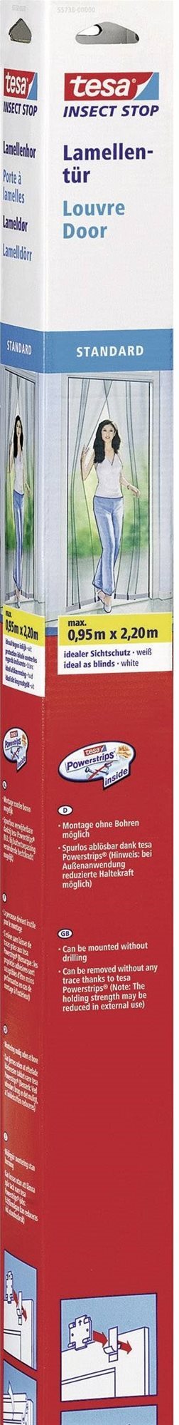 TESA Síť proti hmyzu 95x220 cm STANDARD, antracit 55198