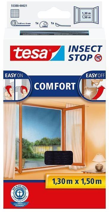 TESA Síť proti hmyzu 130x150 cm COMFORT, antracit 55388