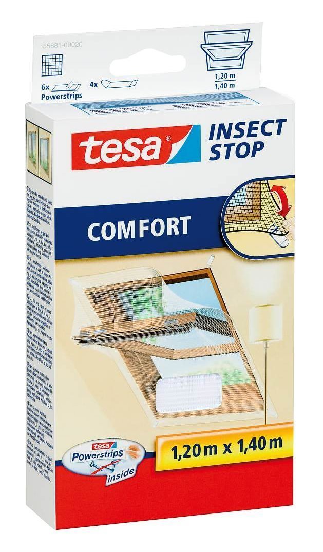 TESA Síť proti hmyzu 120x140 cm COMFORT, bílá 55881