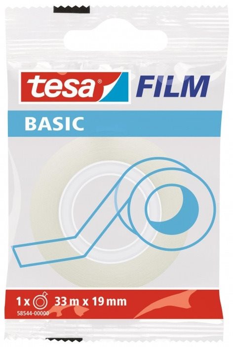 TESA Lepící páska BASIC transparentní, 33 m, 19 mm